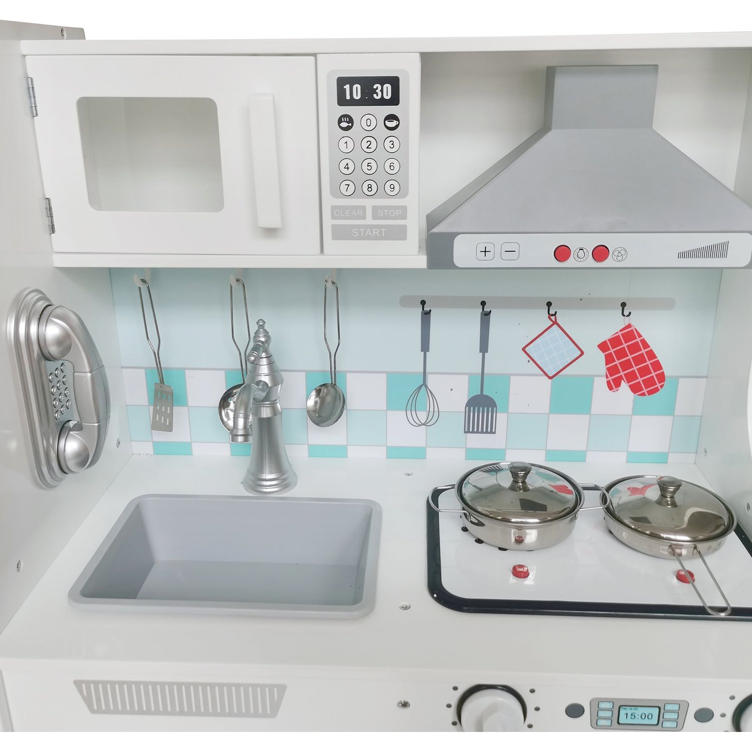 TU GIOCHI - Cucina in legno Grande Cuoco Linea Wood World - h92x88x29 cm